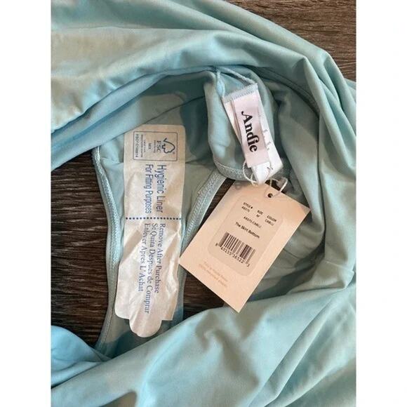 NWT Andie Swim The Skirt Bottom Bikini Skort Medium Coverage M Cabana Blue #3316 - Picture 7 of 15